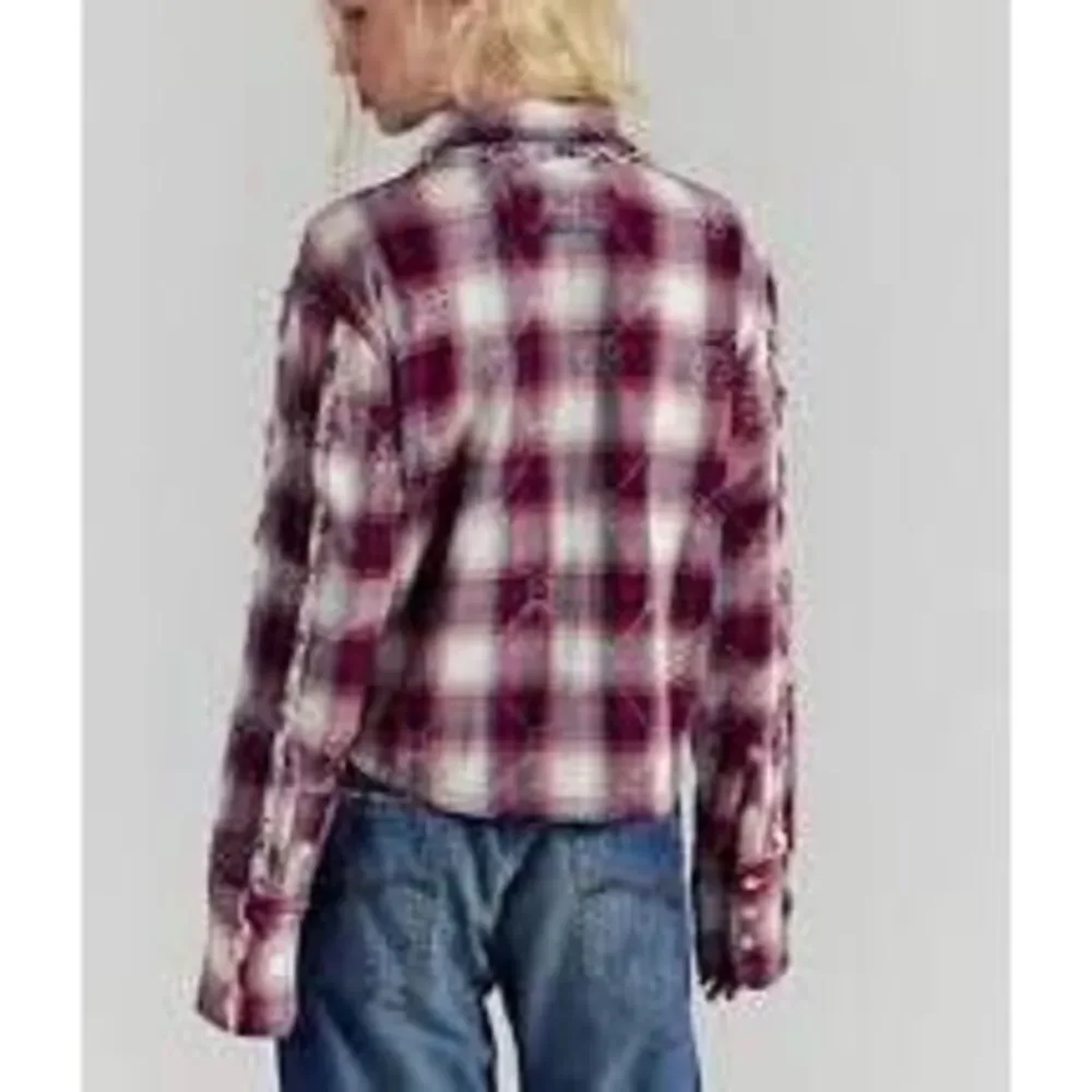 We The Free / Free People Georgia Plaid Embroidered Button Down